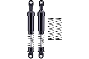 YSKMLOLP 75mm-115mm Big Bore Shocks, RC Crawler Shocks for 1/10 RC Crawler LCG Chassis Gspeed V3 Element Enduro SCX10 TRX4 Gamde R1 Comp Builds DIY (Black 115mm 2pcs)