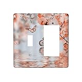 Decorative Outlet Covers Orange Pink Ombre Floral