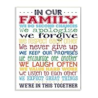 The Kids Room by Stupell "In Our Family Rainbow Typography" Wall Plaque Art