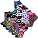 TeeHee Fun Novelty Animal Print Socks for Women 9-11 Low Cut Ankle No Show Socks 12 Pairs (Animal Print)