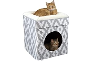 Kitty City Indoor Cat Cube Furniture, White Cube