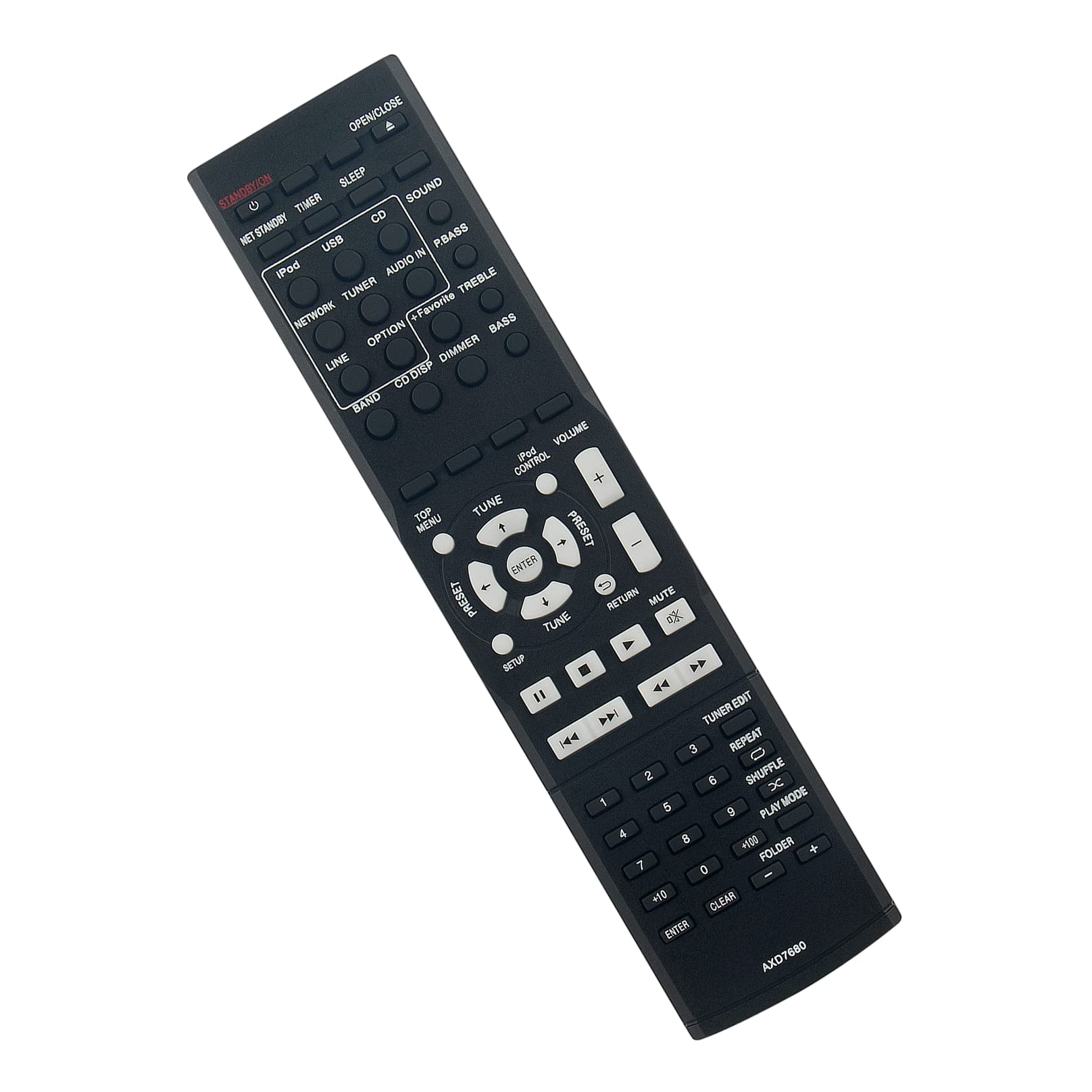 AXD7680 Replaced Remote Control - VINABTY Compatible with Pioneer CD Receiver AXD7680 remote control Sub AXD7676 X-HM81-K X-HM81-S X-HM71-S XC-HM81-S XC-HM81-K X-HM71-K