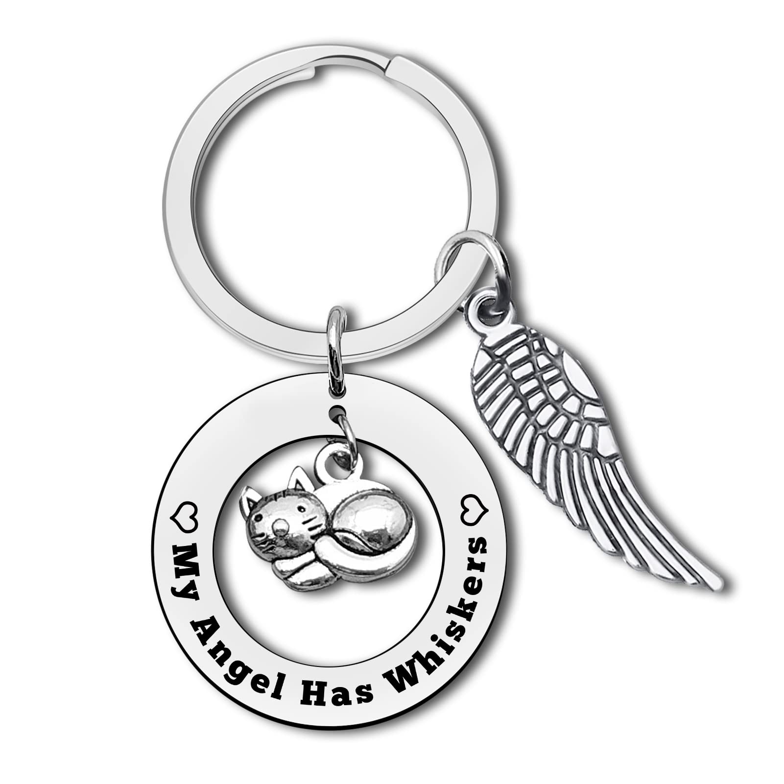 Loss of Cat Memorial Gift Pet Memorial Keyring Sympathy Gifts for Loss of Cat Pet Loss Keychain In Memory of Pet Cat Gift Sympathy Gift for Cat Lover Family Friends Pet Owner Remembrance Gifts
