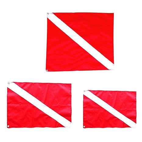 Flags Markers 20x24 Nylon Diver Down Boat Flag Red White Scuba