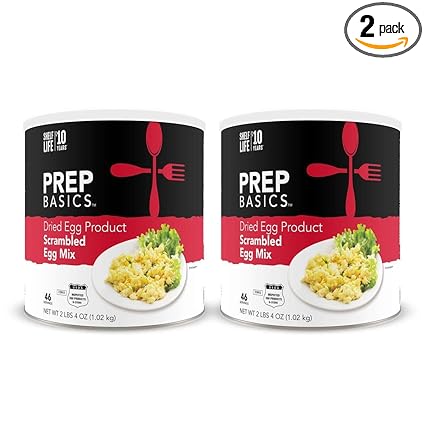 Prep Basics Scrambled Egg Mix Emergency Food Supply 11 040 Total Calorie 736 Totalg Protein Shelf Lifeup To 10 Years 36 Oz Can Pack Of 2 Amazon Com Grocery Gourmet Food