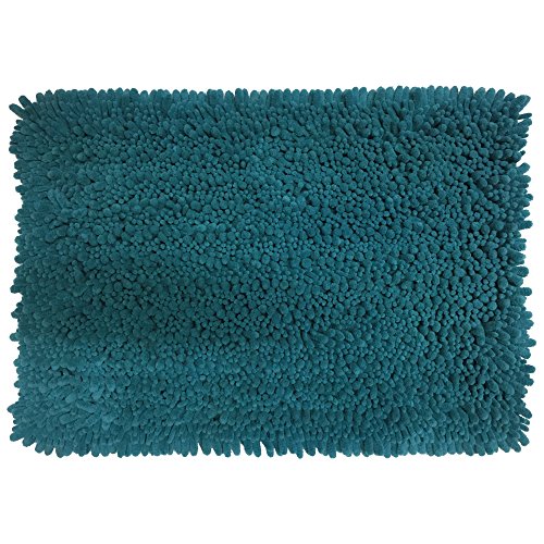 Raphael Rozen Elegant Bath Set of 2 Microfiber Shag Bath Mat, Non slip Backing, Ultra Soft, Extremely absorbent and Fast Drying. Durable, Easy Cleaning, Machine Washable. 5 Turquoise 21"x34"