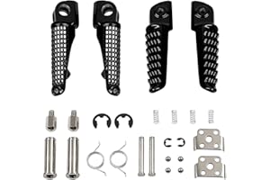 VPZMT Front Rear Foot Pegs Footrest Pedal for kawasaki ZX6R '03-2011, Z750 Z1000 '07-2012, ZX14 '06-2013, ZZR1200 '00-2006, Z