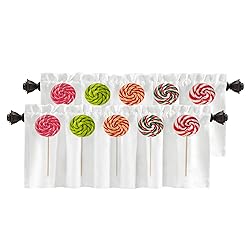 BaoNews Colorful White Color Red Kitchen Valances