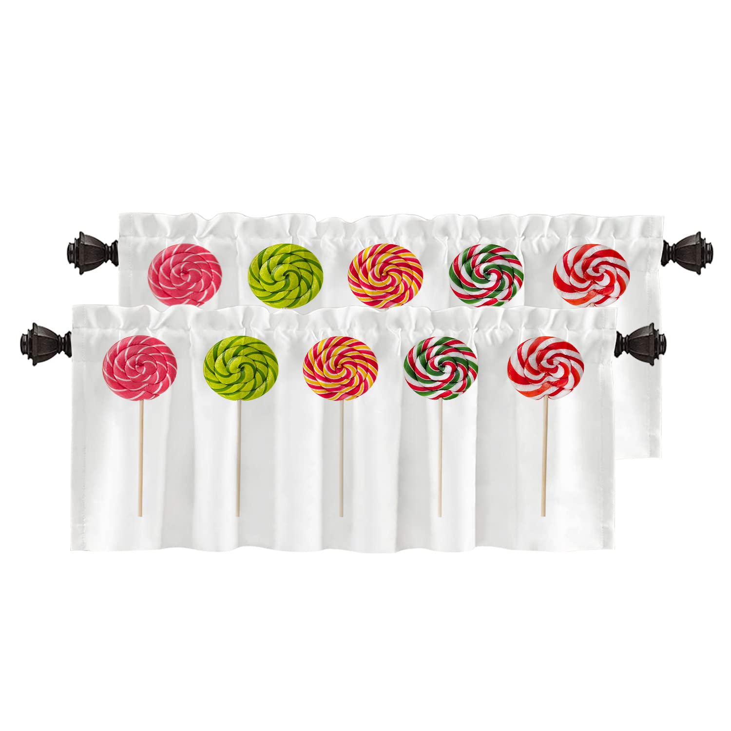 BaoNews Colorful White Color Red Kitchen Valances