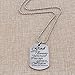 Zuo Bao Meaningful Words Hand Stamped Stainless Steel Dog Tag Pendant Necklace Inspirational Gifts (Serenity Prayer)