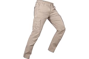 MOURCE Mens Tactical Pants, Water Resistant Ripstop Stretch Cargo Work Pants, Lightweight Outdoor Hiking Pants (No Belt)