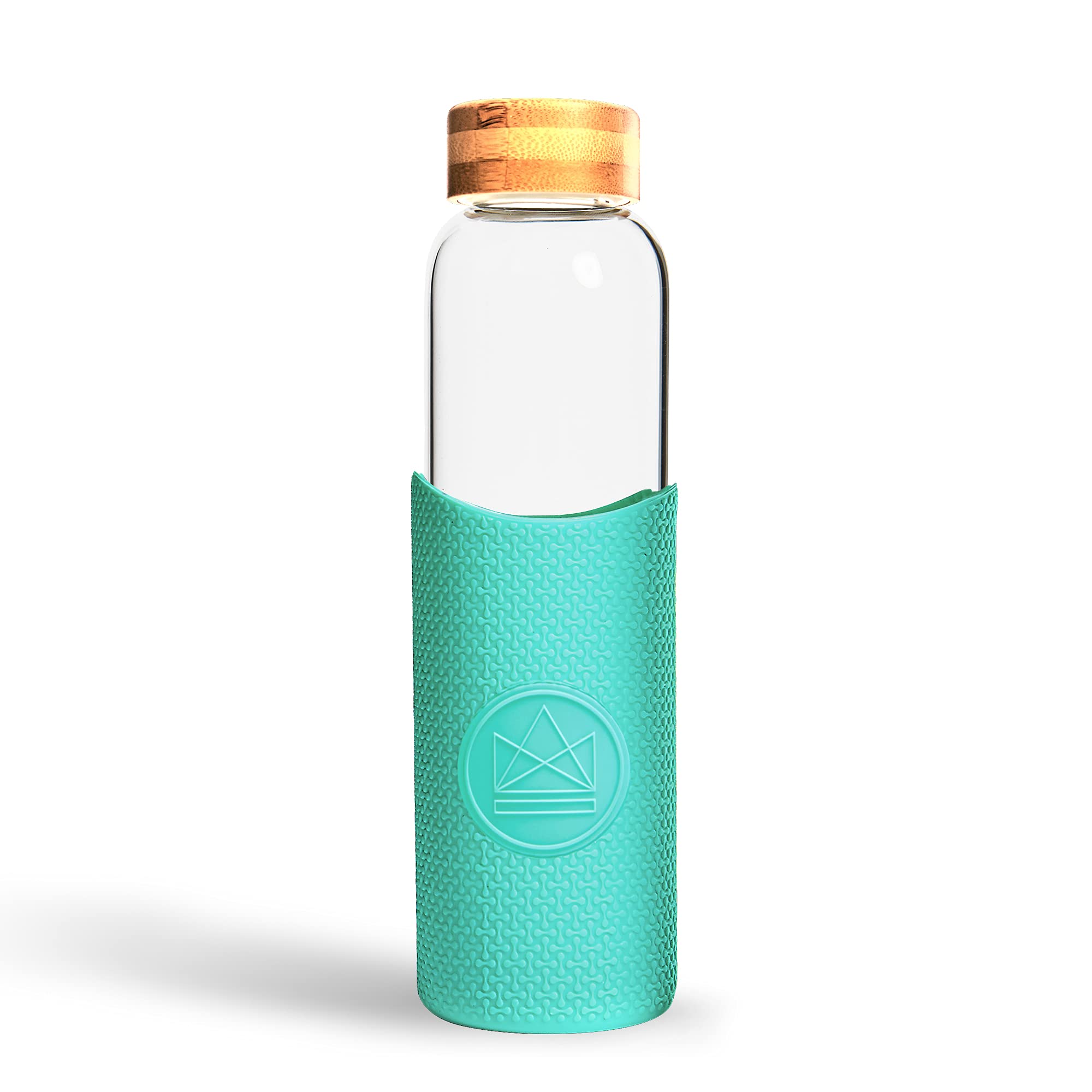 Neon Kactus Glass Water Bottle | Reusable Made with Borosilicate Glass | Travel Water Bottle | For Hot & Cold Drinks | Durable, Leakproof, Non-Slip & Dishwasher-Safe | Free Spirit, 550ml
