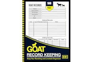 Goat Record Keeping Log Book: A Logbook Created for Goat Owners to Easily Manage And Track Vital Information, Homestead Goat Care Tracker (Goat Lovers & Owners)