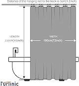 Furlinic Beige Shower Curtain 180x210cm Mould Proof Waterproof 12 Hooks view 6