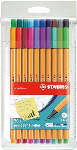STABILO point 88 - Fineliner - Astuccio da 20 - Exclusive Edition - Colori assortiti