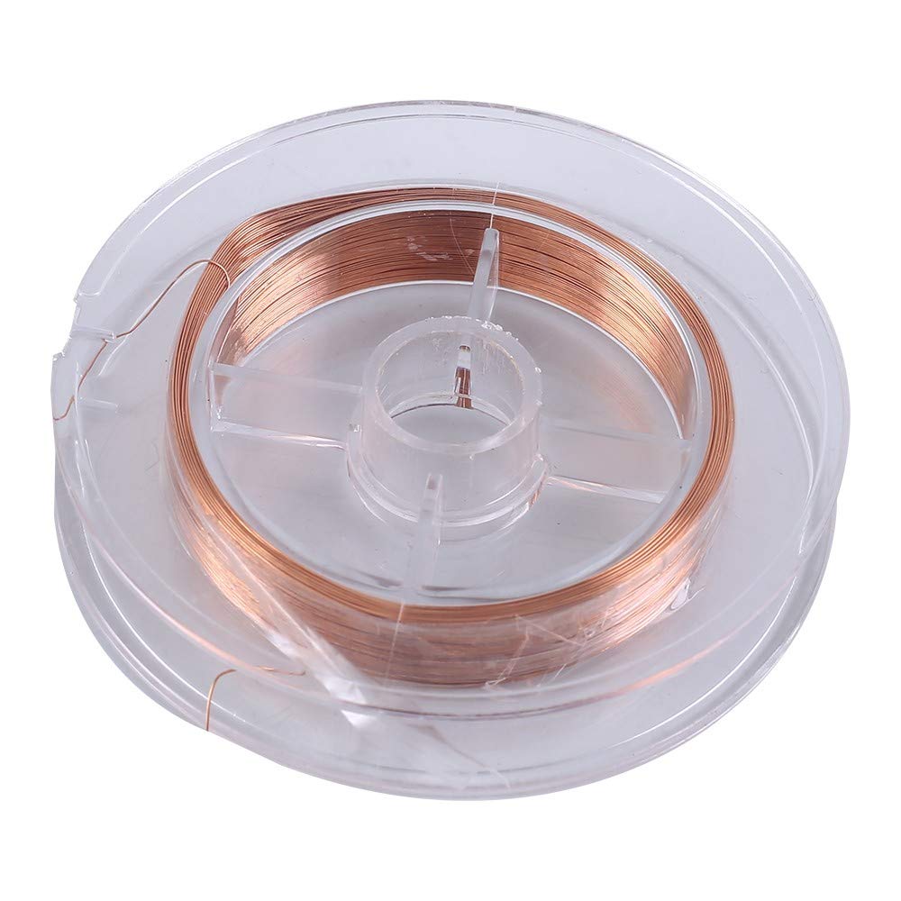 Magnet Wire, 0.2mmx50m Enameled Copper Wire Enamelled Coil Winding Wire for Electromagnet Motor Transformers Inductors