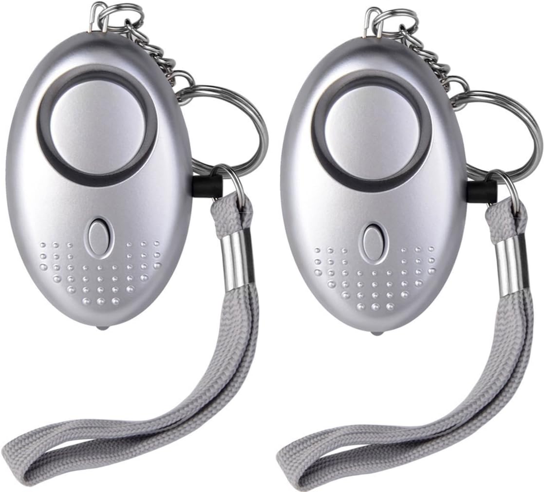 TOPCHK Personal Alarm Keychain 2PCS Safety Panic Burglar Alarm Keyring with LED Light - Secured by Design Approved (Police Preferred Specification)-for Elderly Women Children Adventurer Night Worker