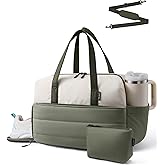 LOVEVOOK Small Gym Bag for Women with Large Tumbler Holder Pocket, Carry on Weekender Travel Duffel Bag with Shoe Compartment, Overnight Mini Personal Bag with pouch for Workout Sport Dance Yoga