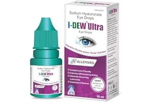 I-Dew Ultra Allergy Eye Drops for Dry Eyes, Eye Drops for Allergies, Eye Drops for Hay Fever, Eye Drops for Dry Eyes Contact Lens Users, Eye Drops Preservative-Free 10ml