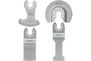 XXGO 4 Pcs Oscillating Multi Tool Diamond Blades for Grit Grout Removal XG4004D