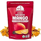 Mavuno Harvest Organic Dried Mango - No Sugar Added - 1 lb Resealable Bag | Natural &amp; Preservative Free - No Sulfur Added - Gluten Free - Perfect for Healthy Snacks, Lunch Boxes, Smoothies &amp; Baking