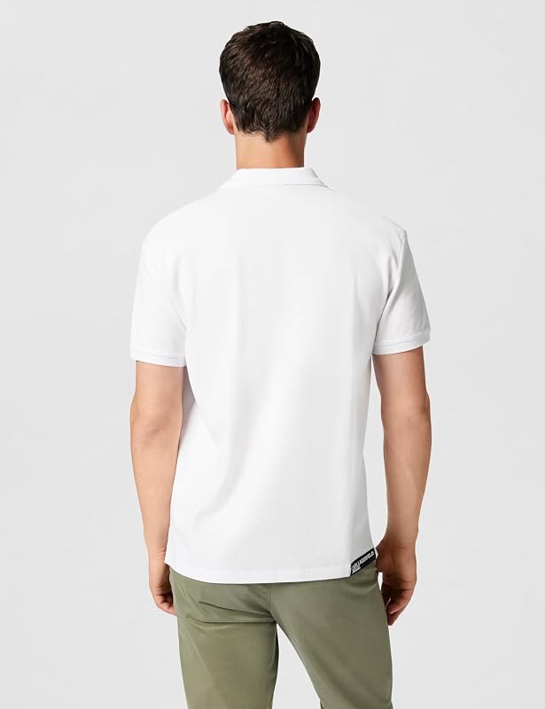 Uomo Regular Pique Polo Bianco XL