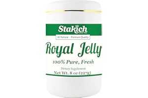 Stakich Fresh Royal Jelly - Pure, All Natural - No Additives/Flavors/Preservatives Added - 8 Ounce (227 Gram)