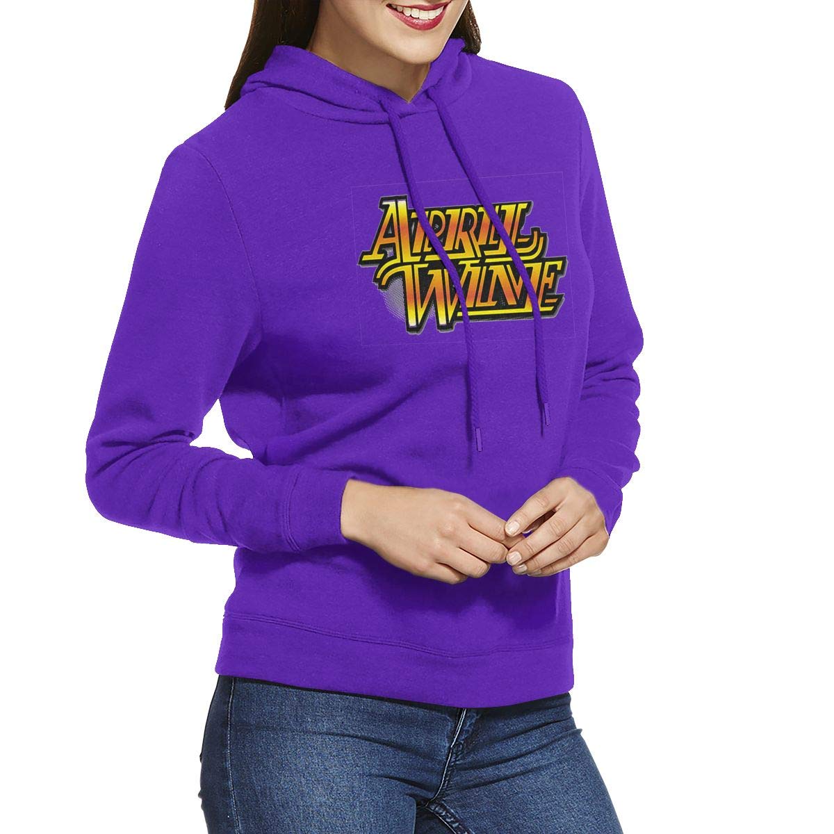 Erman S Shirts Comfortable April Wine Logo Cool Black Hooded Pullover