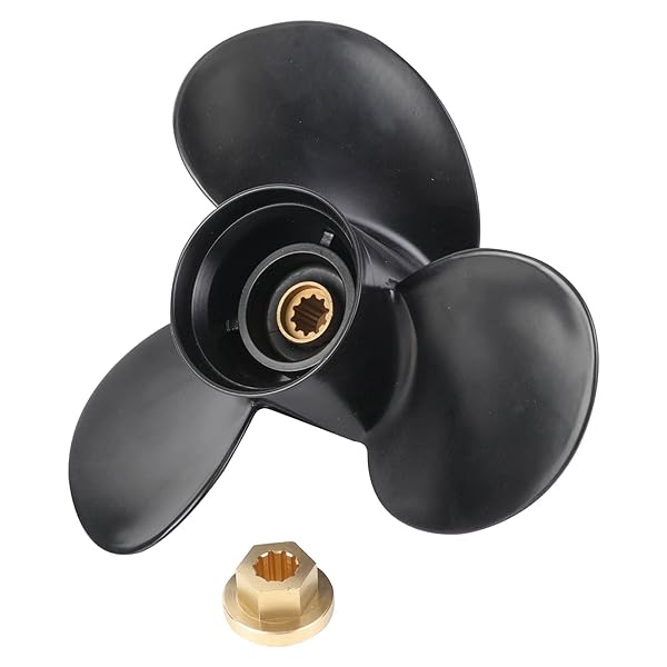 FEIDKS 10 3/8 X 13 (10 SPLINE TOOTH) UPGRADE ALUMINUM OUTBOARD MOTO PROPELLER FIT FOR MERCURY ENGINES 9.9 15 18 20 25HP RH REPLACE 48-19640A40