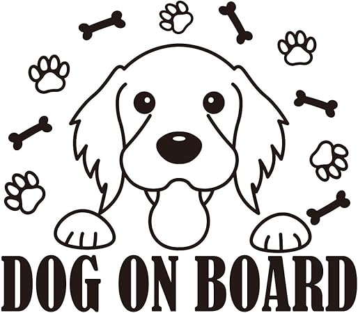Amazon Co Jp Fjcraft オリジナル犬ステッカー Dog On Board Play With Bog Outdoor Base 犬 ステッカー カッティングステッカー シール 愛犬 かわいい かっこいい おしゃれ 車 バイク アウトドア 耐水 耐候 ホワイト ホワイト Dog On Board