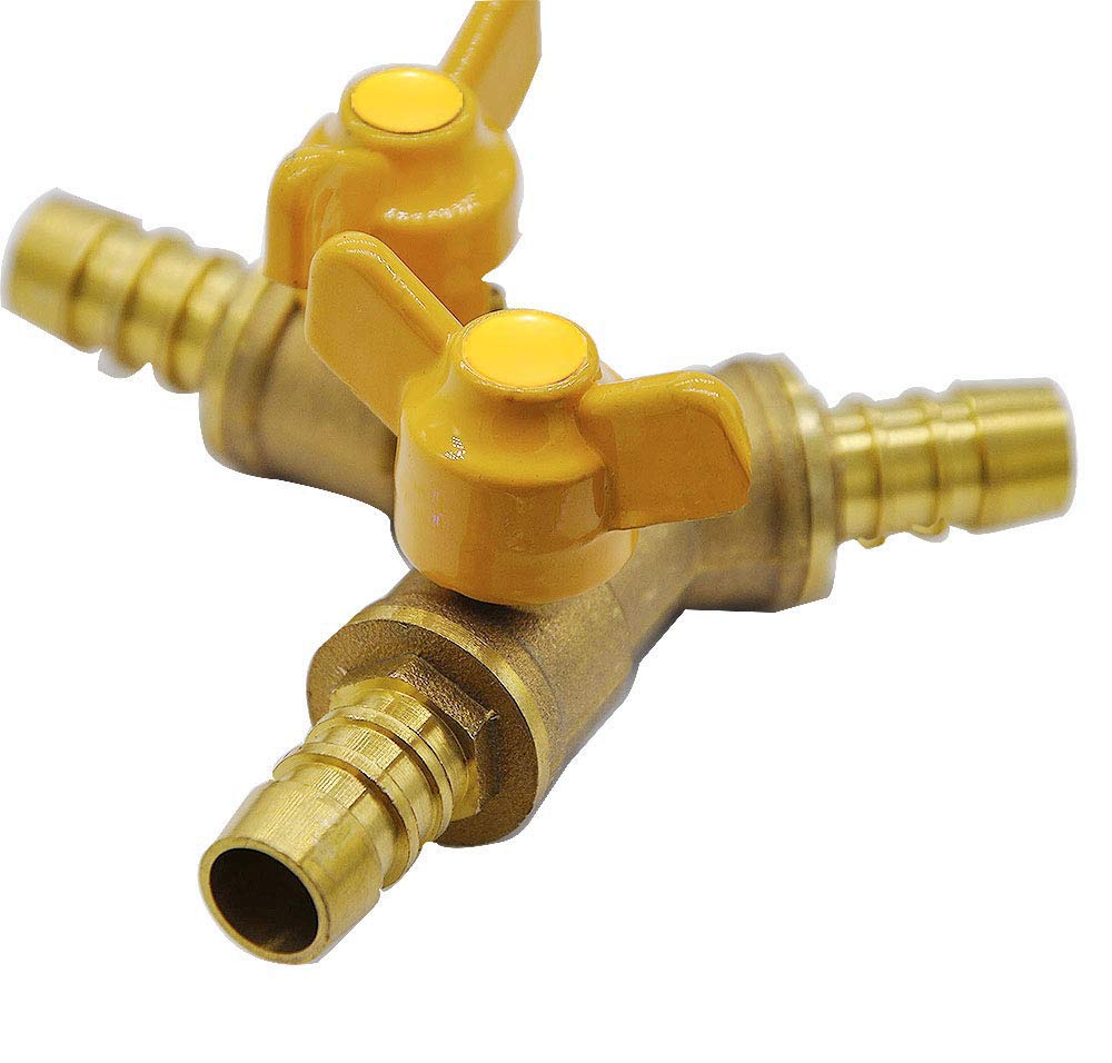 Heater Hose Shut Off Valve 5/8 Hose Barb x 5/8 Hose Barb 180 Degree