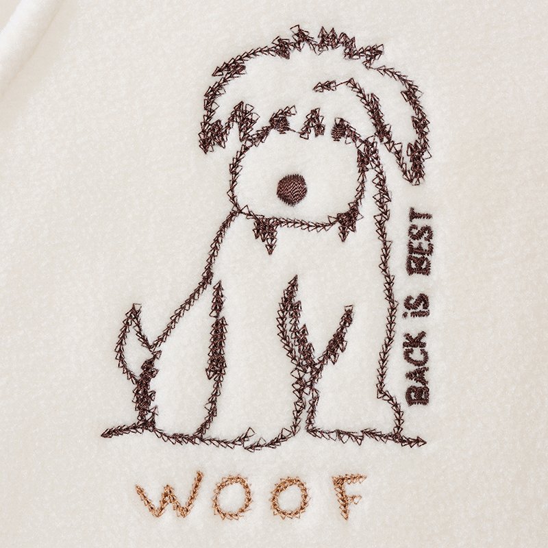 HALO Big Kids Sleepsack Wearable Blanket M-Fleece Dog Woof, Cream, 2/3T: Baby