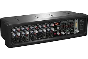 Behringer EUROPOWER PMP550M 500 Watt 5 Channel Powered Mixer with Klark Teknik Multi-FX Processor, FBQ Feedback Detection System and Wireless Option
