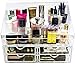 Sorbus® Acrylic Cosmetics Makeup Organizer Storage Case Display with Slanted Open Lid-Cosmetic Storage for Makeup, Brushes, Perfumes, Skincare (Style 2 - Slanted Lid Sectional Top with 4 Drawers)