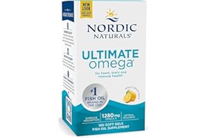 LEMON FAVOR Ultimate Omega, Lemon Flavor - 180 Soft Gels - 1280 mg Omega-3 - High-Potency Omega-3 Fish Oil with EPA & DHA - Promotes Brain & Heart Health - Non-GMO - 90 Servings