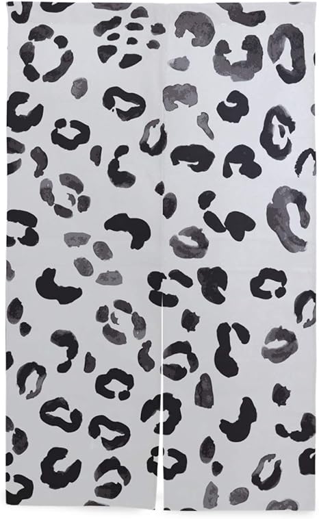 Amazon カオリヤ のれん 豹柄 レオパード柄 ヒョウ柄 アニマル柄 動物柄 ブラック 黒 暖簾 幅 丈136cm 綿麻 突っ張り棒付き かっこいい 格好いい プレゼント のれん オンライン通販