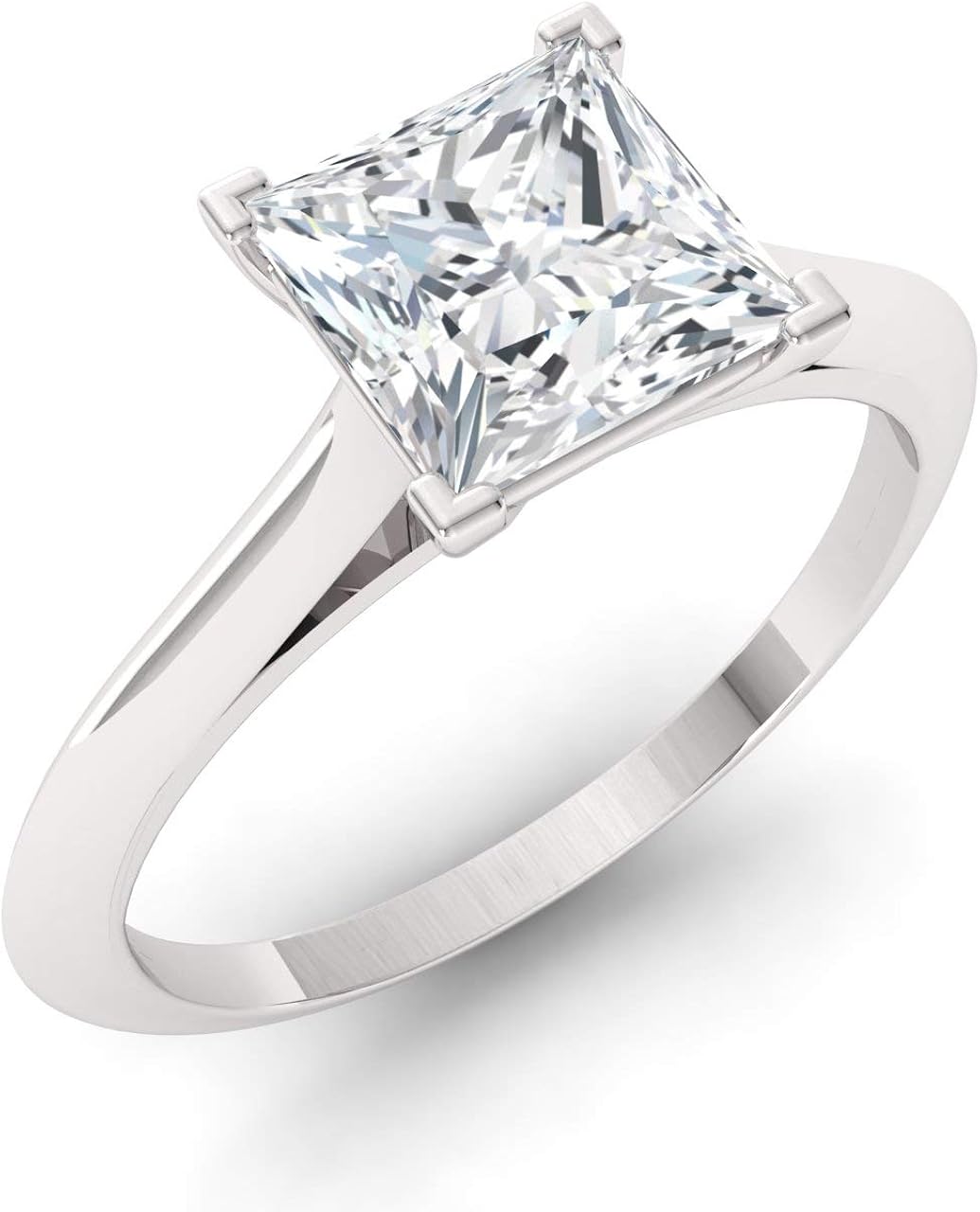 Diamondere IGI Certified Princesscut Lab Grown Diamond Engagement Ring