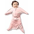 SleepingBaby EverSoft Zipadee-Zip Transitional Swaddle Sack, Viscose from Bamboo, Wearable Blanket with 2-Way Zipper - Dusty Rose, XS