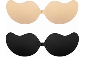 SailbSalab Invisible Adhesive Bra Backless Sticky Strapless Push Up Bras for Women Party, Bar, Wedding, Beach