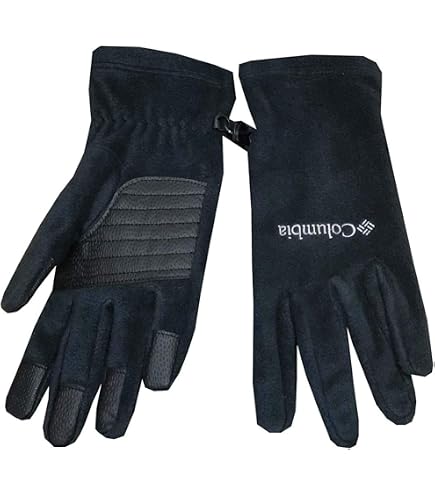 Columbia Men Agent Heat II Thermal Reflective Omni-Heat Fleece Winter Gloves (M, Black) at Amazon Men's Clothing store
