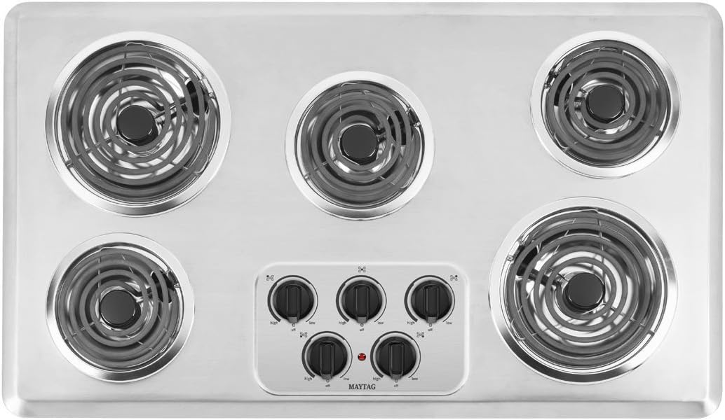 36" Electric Cooktop with Two Power Cook Elements Finish