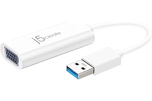 j5create USB to VGA Adapter Cable- Multi-Monitor Desktop Display USB Video Card Converter | 1080p HD Playback | Compatible wi