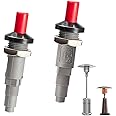 2PCS Patio Heater Piezo Igniter Replacement Parts Piezo Ignitor Spark Plug Push Button Ceramic Ignitor Suitable for Igniting Gas Round Stand Up Propane Heater (2PCS Igniter)