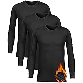 Rolimaka 3 Pack Youth Boys Compression Thermal Shirt Long Sleeve Fleece Undershirt Football Baseball Soccer Base Layer Top