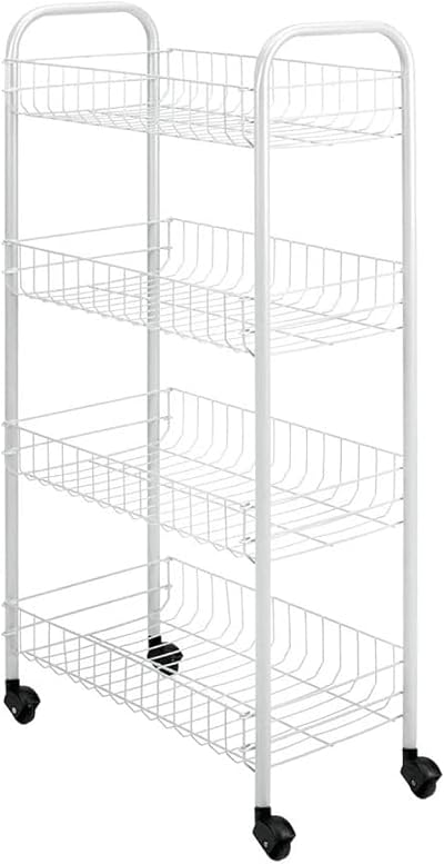 Metaltex 340634014 Multi-Purpose Trolley 4 Tiers 41x23x84 cm Pisa