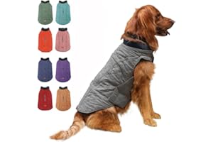 EMUST Dog Winter Jackets, Small/Medium/Large Dog Coat for Winter, French Bulldog Clothes for Dogs, Winter Jacket for Large Dogs, 7 Sizes 13 Colors (X-Large(Pack of 1), Grey)