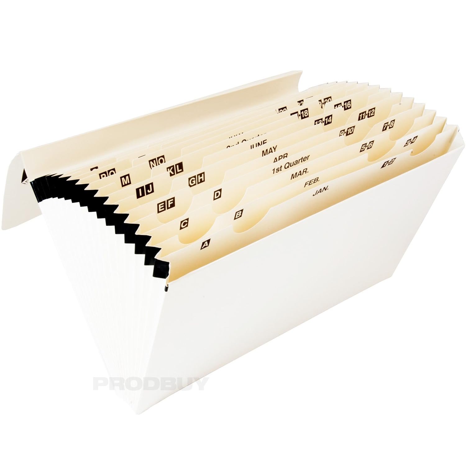 Set of 3 Manilla Foolscap Multipurpose Expanding AZ Files Concertina