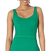 Amazon Essentials Women's Active FormFlex Buttery Soft Light Support Crop Tank with Bra