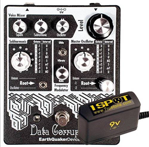 Earthquaker Devices Data Corrupter Modulated Monophonic Harmonizing PLL and Truetone 1 Spot Space Saving 9v Adapter