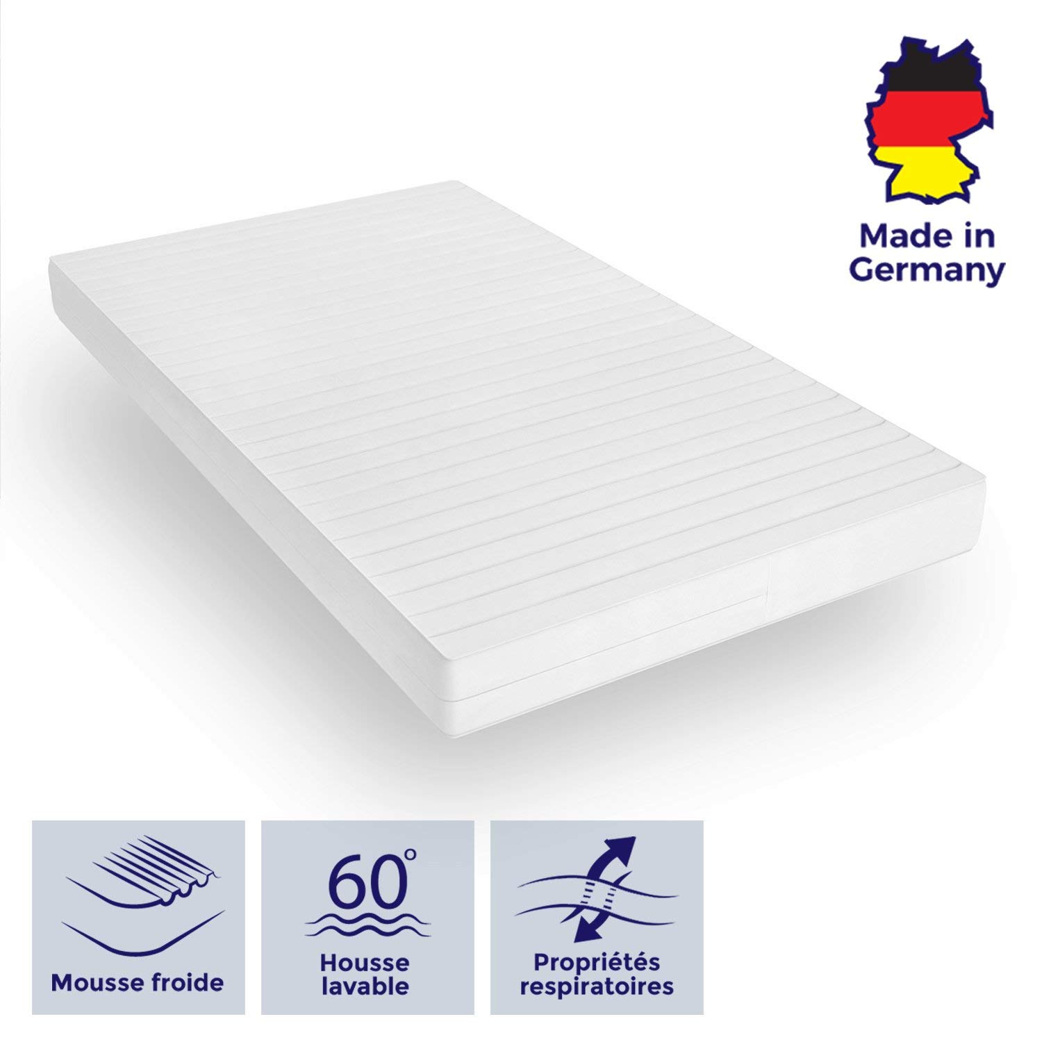 Housse Lavable Ergonomique Mister Sandman Matelas Pas Cher 7 Zones De Confort Epaisseur 15cm 2 Fermetes 2en1 Lit Ferme Et Mi Ferme Reversible 60 X 1 Cm H2 Bebe Puericulture La Chambre De Bebe